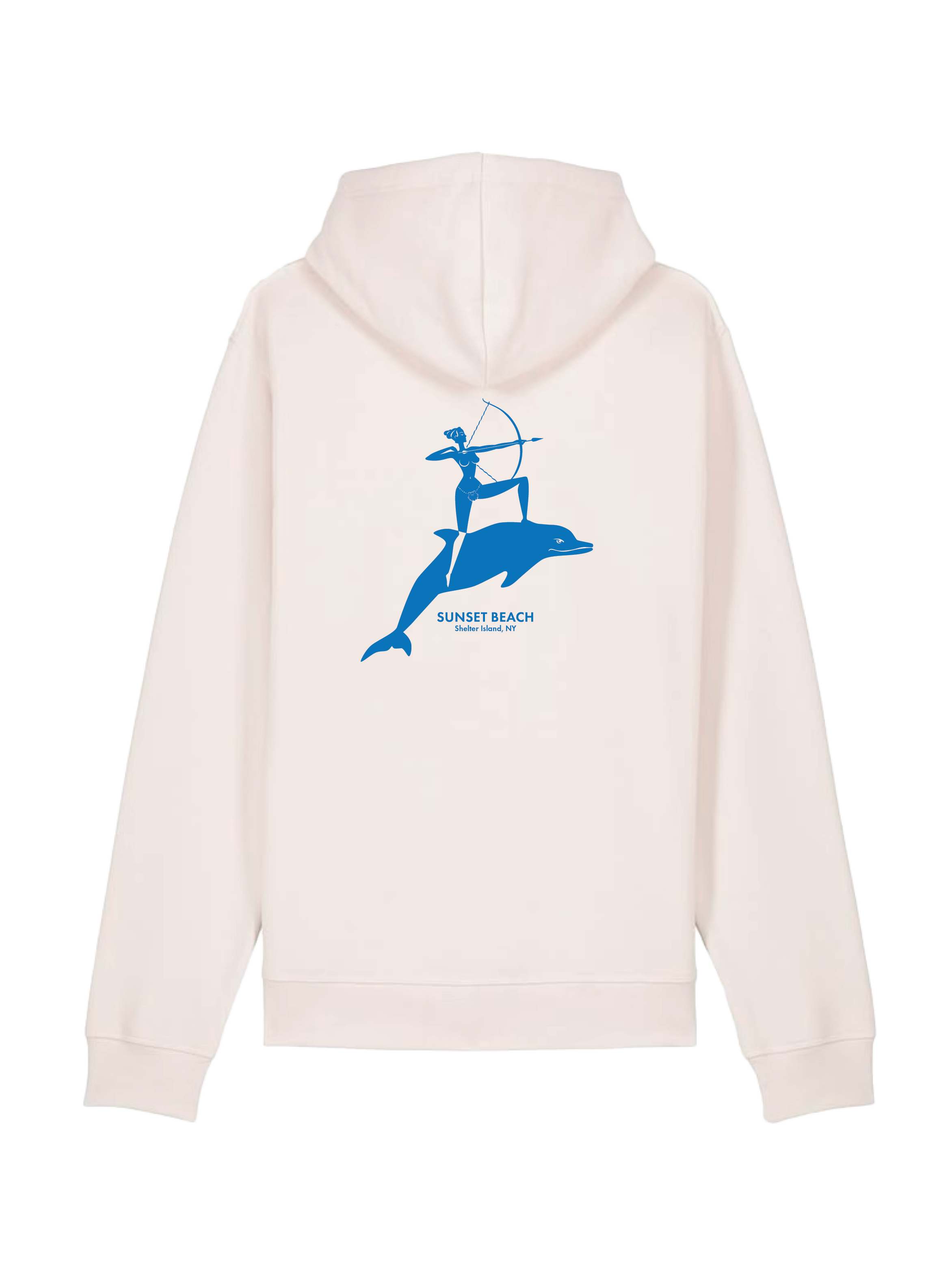 Diana On Dolphin Vintage White Hoodie