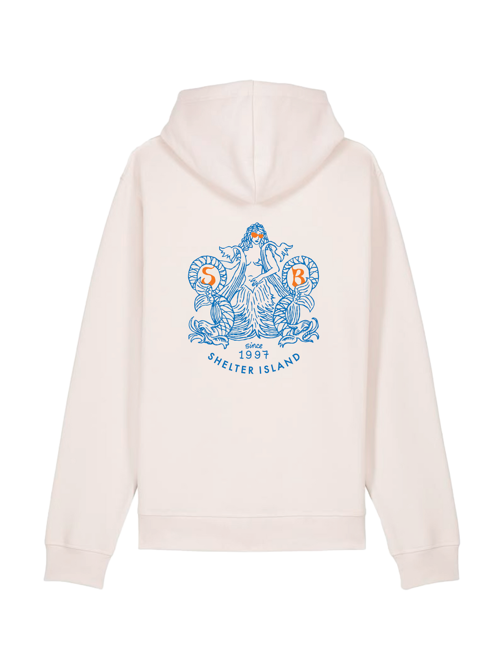Mermaid Vintage White Hoodie