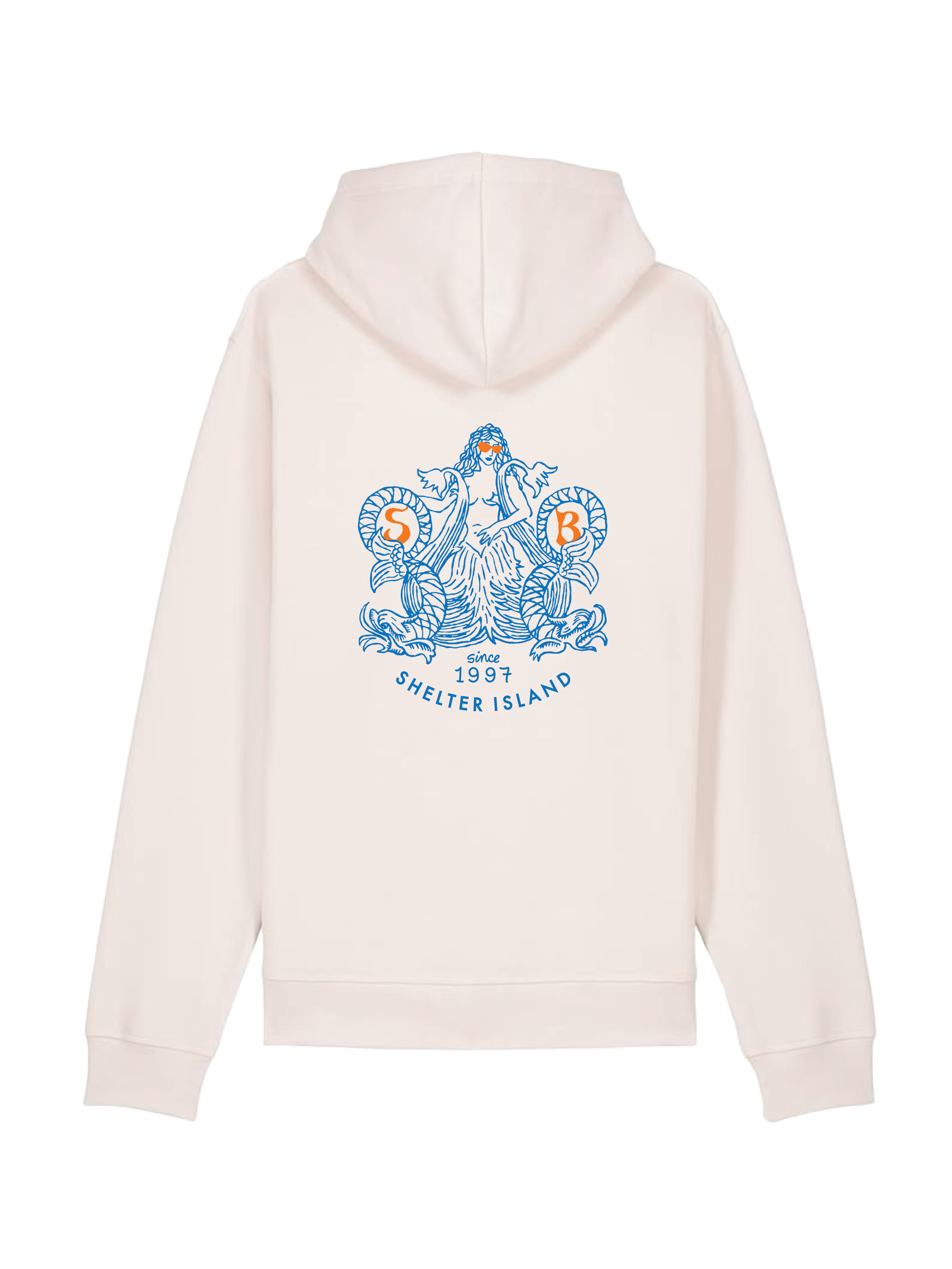 Mermaid Vintage White Hoodie