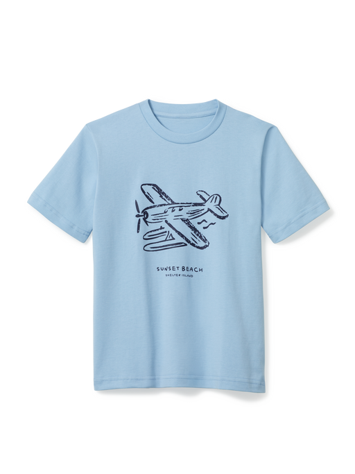 SSB SEAPLANE T-SHIRT - LIGHT BLUE