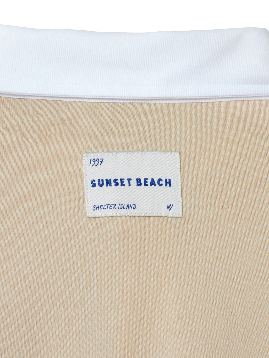 Crest Patch Oatmilk Long Sleeve Polo