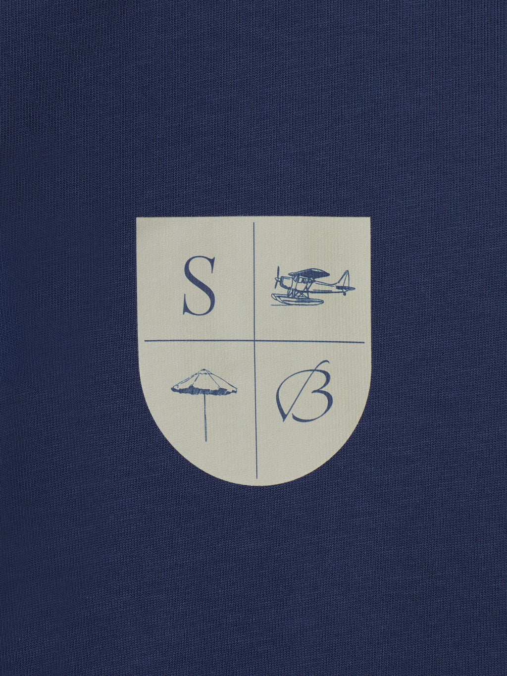 Crest Navy Long Sleeve Polo