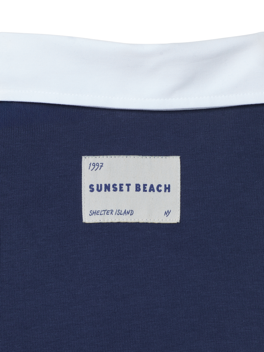 Crest Navy Long Sleeve Polo