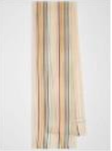 SCARF SHEER ROPE SIG WHITE